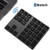 ikos Bluetooth Numeric Keypad, Portable Wireless Bluetooth 34-Key External Number pad with Multiple Shortcuts for Computer Laptop Windows Surface Compatible with Apple iMac Mackbook iPad (Black)