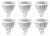 Hyperikon LED MR16 Bulb Dimmable, 50 Watt (7W), GU5.3 Spot Light, 3000K, 6 Pack