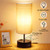 3 Way Dimmable Touch Table Lamp, 2 USB Charging Ports with Power Outlet. Nightstand Lamp, Bedside Lamp,Bedroom Lamp for Bedroom, Living Room, Office, A Dimmable LED Bulb Included