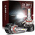 DOT Approved TURBO SII D6 Series 9012 LED Headlight Bulbs Conversion Kit, Super Bright CSP Chips high low Beam Adjustable Headlamp with Upgraded Canbus Resistor Sets Black - 6000LM 6000K Cool White