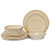 Plates and Bowls Set - 12pcs Melamine Dishes Dinnerware Set for Indoor and Outdoor Eating, Break-resistant, Dishwasher Safe