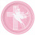 Pink Dove Cross Religious Dessert Plates, 8ct