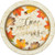 Foil Gold Fall Leaves Thanksgiving Paper Party Plates, 8ct