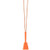 Orange Clacker Necklace, Party Accessory