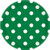 amscan Dots Disposable Round Paper Plates Dishware (8 Piece), 9", Festive Green/White