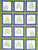Jack Dempsey Themed Stamped White Quilt Blocks 9"X9" 12/Pkg-Frogs