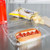 Hoagie / Hot Dog Sandwich Clear Hinged Lid Plastic Container 6" x 2 1/2" x 2 1/2" (Pack of 25)