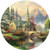 Thomas Kinkade Dogwood Chapel Round Puzzle - 500Piece