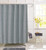 Harper Lane Ironwork Fabric Shower Curtain, 72"x72", Blue
