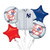 Anagram 32033 New York Yankees Balloon Bouquet, Multicolored