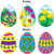 Pkgd Easter Egg Cutouts Party Accessory (1 count) (3/Pkg)