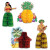 Luau Playmates Party Accessory (1 Count) (4/pkg) Pkg/3
