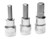 Performance Tool W1336 1/4, 5/16, 3/8 Brake Caliper Hex Bit Set (3 Pc)