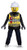 Disguise Lego Firefighter Classic Costume, Black/Yellow, Large (10-12)