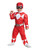Disguise Red Ranger Toddler Muscle Child Costume, Red, Medium/(3T-4T)