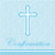 Creative Converting 18 Count Confirmation Lunch Napkins, Faith Blue