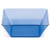 Creative Converting 4 Count Square Plastic Bowls, 5-Inch, Translucent Blue