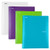Five Star 2 Pocket Folders with Prong Fasteners, Folders with Pockets, Fits 3 Ring Binder, Plastic, Teal, White, Purple, Lime, 4 Pack (38136)