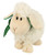 Carrolls Irish Gifts 16cm Cream Sheep Soft Toy With Green Ireland Ribbon