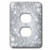 3dRose (lsp_222291_6) White and Gray Sparkle Bokeh with Stars 2 Plug Outlet Cover