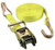 Erickson 51316 Yellow 1" x 15' Medium Duty Ratcheting Tie-Down Strap, 3000 lb Load Capacity