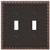 Amerelle Egg & Dart Double Toggle Cast Metal Wallplate in Aged Bronze