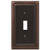 Amerelle Continental Single Toggle Cast Metal Wallplate in Aged Bronze