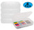 1InTheoffice Pencil Box, Translucent Clear (4 Pack)