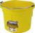 LITTLE GIANT Flat-Back Dura-Flex Plastic Bucket, 8-Quart, Yellow