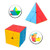 2 Pack 2x2 Pyramid SQ-1 Speed Cube Stickerless Magic Cube Twist Puzzle Toys