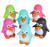 Rhode Island Novelty 2 Inch Rubber Water Squirting Penguins Set of 12 Assorted