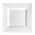 Party Essentials 10 Count Hard Plastic 8" Classic Square Salad/Dessert Plates, White