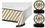 Black and Gold Happy 90th Birthday Table Décor Bundle | Includes Plastic Tablecover and Two Centerpieces