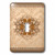 3dRose LSP_77738_1 Pretty Beige Vintage Floral Design Single Toggle Switch