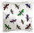 3dRose pc_6116_1 Dancing Rainbow Dragonflies Print-Pillow Case, 16 by 16"