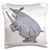 3dRose pc_103953_1 Cute Silly Rhino Rhinoceros Cartoon-Pillow Case, 16 by 16"
