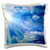 3dRose pc_218896_1 Lovely Vintage Angel Girl on a Sliver Moon Floating in The Clouds Pillow Case, 16" x 16"