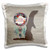 3dRose pc_221974_1 Native American Zodiac for November 23 to December 21 Purple Owl Pillow Case, 16" x 16"