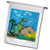 3dRose fl_110024_1"Dinosaurs. Tyrannosaurus Rex Surprised, Baby T - Rex Garden Flag, 12 x 18
