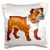 3dRose Cute and Cuddly Canine English Bulldog Posing-Pillow Case, 16 by 16" (pc_128987_1)