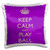 3dRose Keep Calm and Play Ball, Purple and Silver-Pillow Case, 16 by 16" (pc_171915_1)