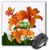 3D Rose"Oriental Lilies with A Green Tree Frog and Butterfly Garden" Matte Finish Mouse Pad - 8 x 8" - mp_212405_1