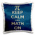3dRose Keep calm and math on - Pillow Case, 16 by 16-inch (pc_159554_1)