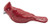 Mariposa 4031 Red Cardinal Napkin Weight One Size Silver