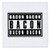 3D Rose Word Bacon Printed On Black and White Sign Quilt 10 x 10