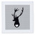 3D Rose Black Gray and White Stag Design Quilt 10 x 10