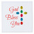 3dRose qs_271651_1 God Bless You Text and Cross of Colorful Easter Eggs on White Quilt Square, 10 x 10