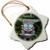 3dRose orn_50208_1 Hawaiian Statue Snowflake Porcelain Ornament, 3-Inch