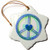 3dRose orn_51328_1 Heart Peace Sign Abstract-Inspirational Art-Snowflake Ornament, Porcelain, 3-Inch