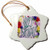 3dRose ORN_52361_1 Happy 60th Birthday Snowflake Ornament, Porcelain, 3-Inch